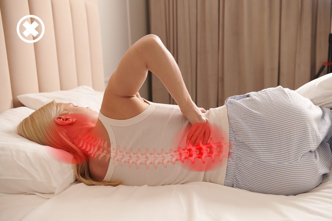 Poor sleep with regular pillow causing neck pain and discomfort